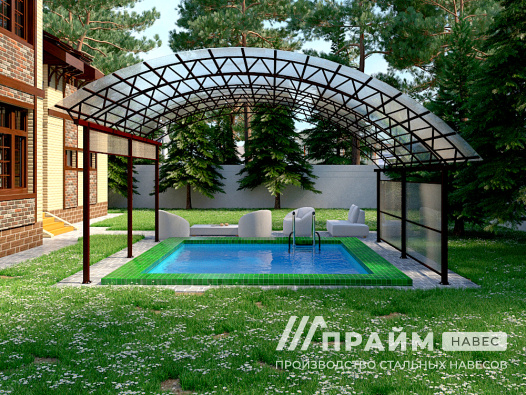 Навес для бассейна №6 - фото 415