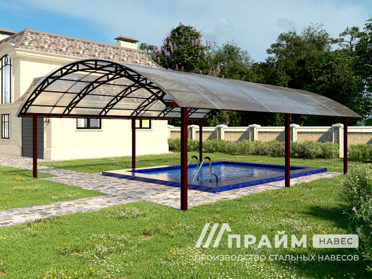 Прямоугольный навес для бассейна №8 - фото 417