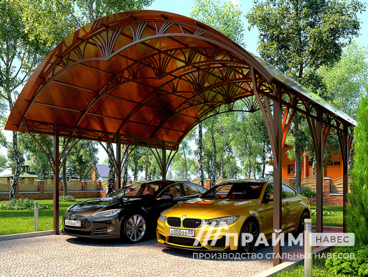 Арочный навес на 2 машины №52 - фото 595