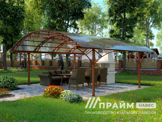 Беседка из поликарбоната №14 - фото 382