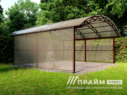 Навес для автомобиля +из поликарбоната №16 - фото 513